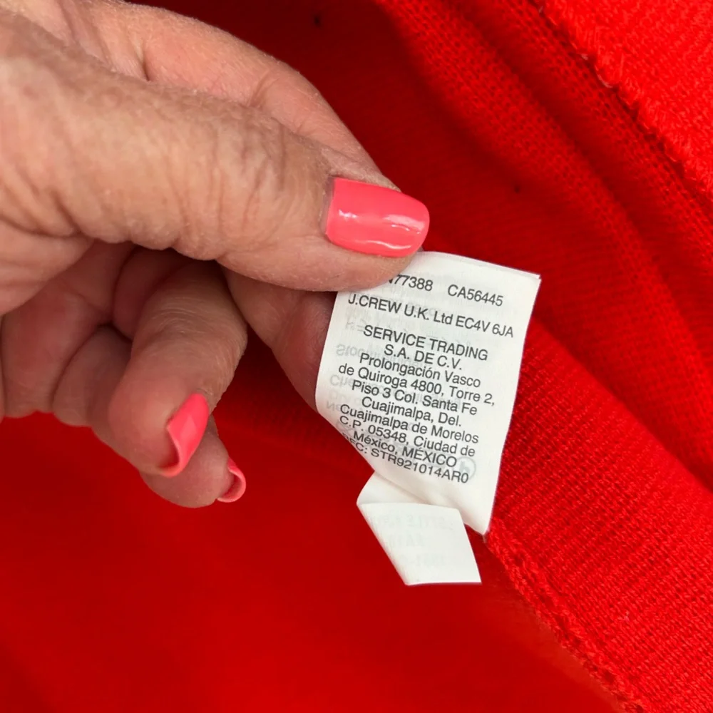 J. Crew 365 Vibrant Red Cardigan Sweater